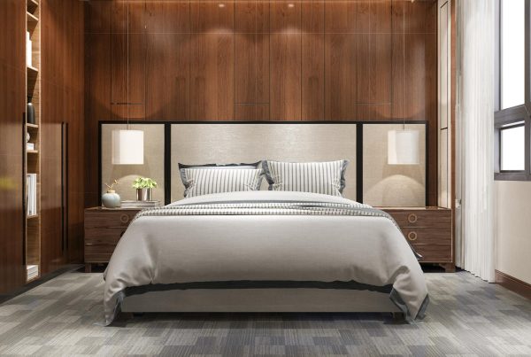 arredo camera da letto in legno su misura per hotel e privati