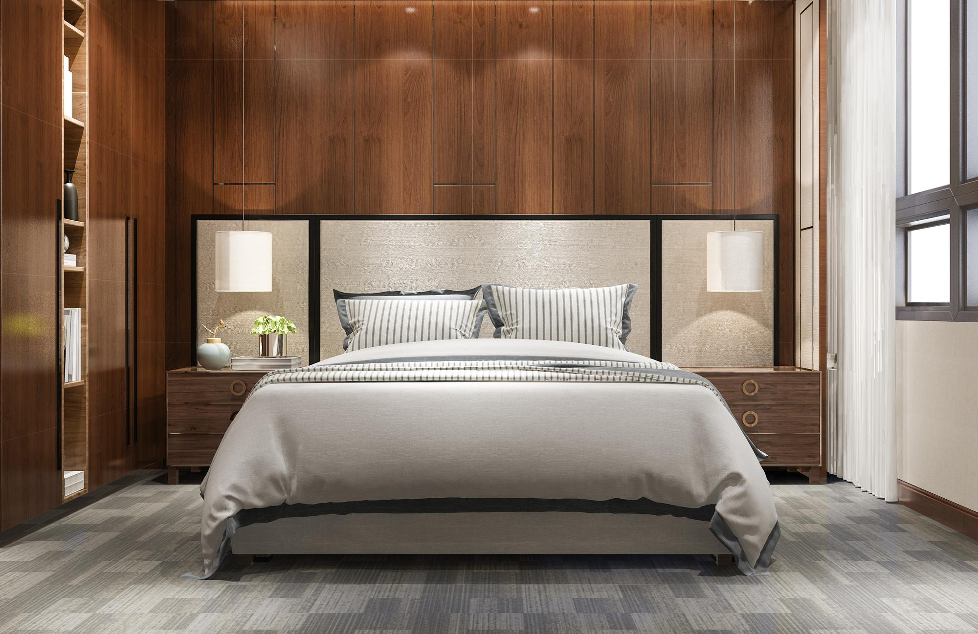 arredo camera da letto in legno su misura per hotel e privati
