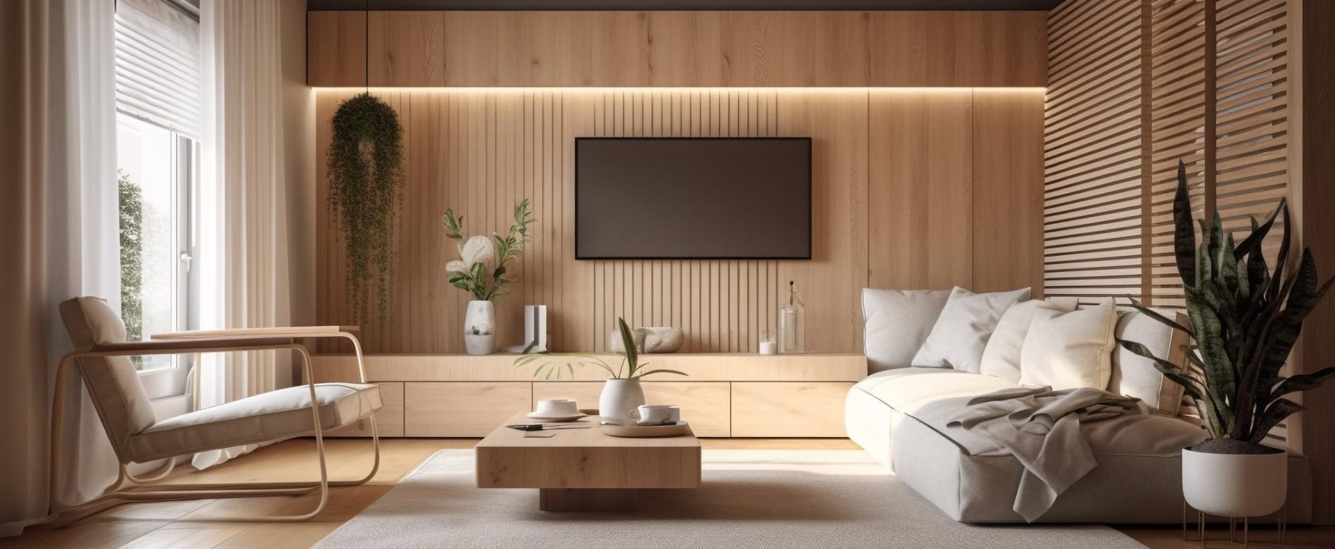 Arredo soggiorno e living in legno su misura
