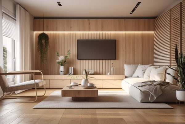 Arredo soggiorno e living in legno su misura